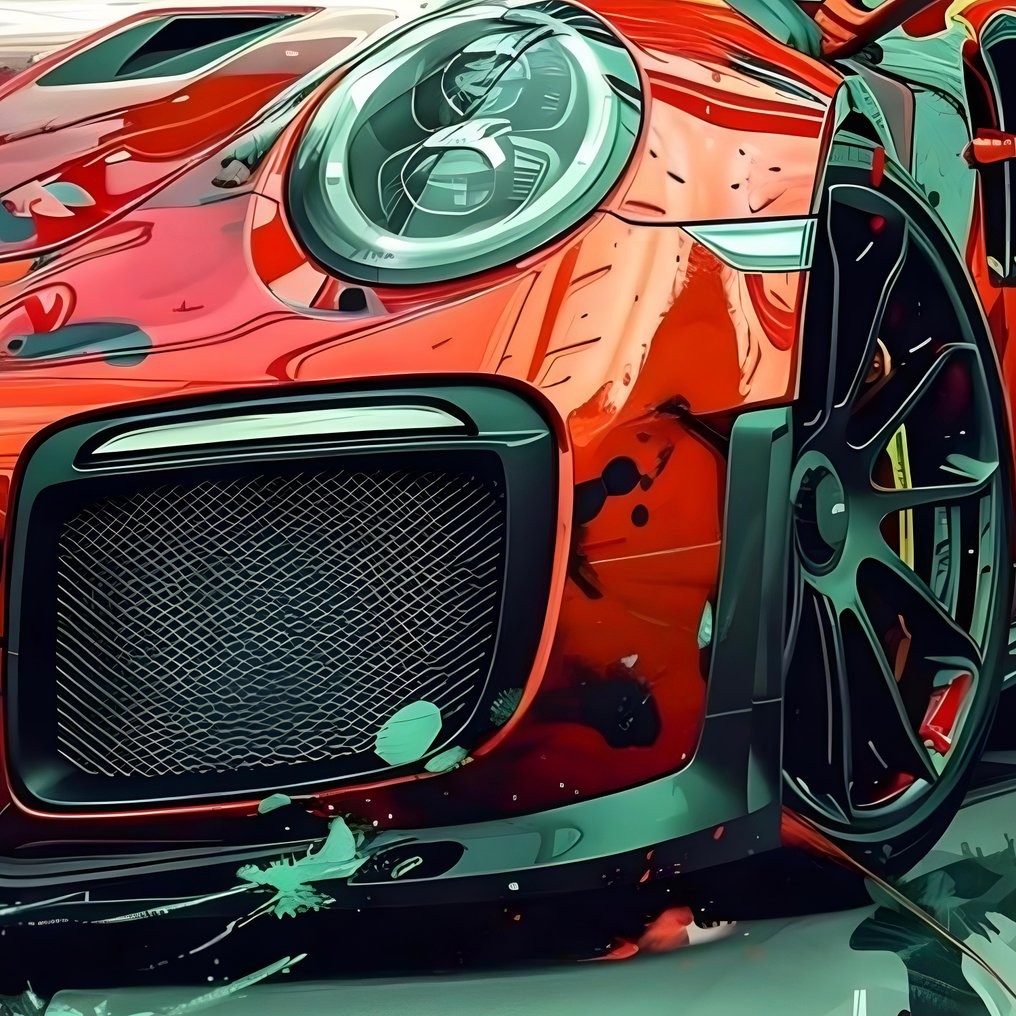 AT9 - [Canvas XXL] Porsche 911 – Ombre da Pista #1.0