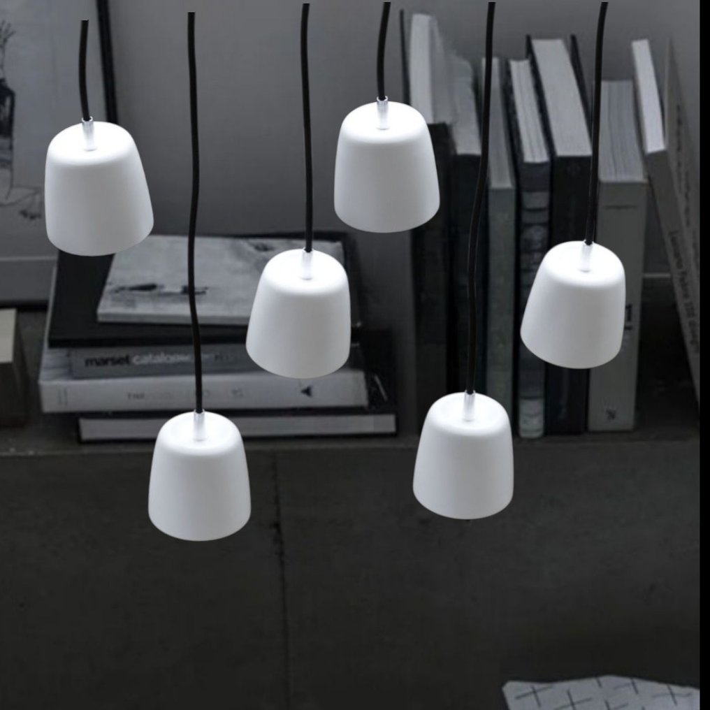 Loevschall - Lampada a sospensione (6) - Noir Ø85 Pendant - Versione bianca - Metallo - 6 pezzi - Nessuna riserva #1.0