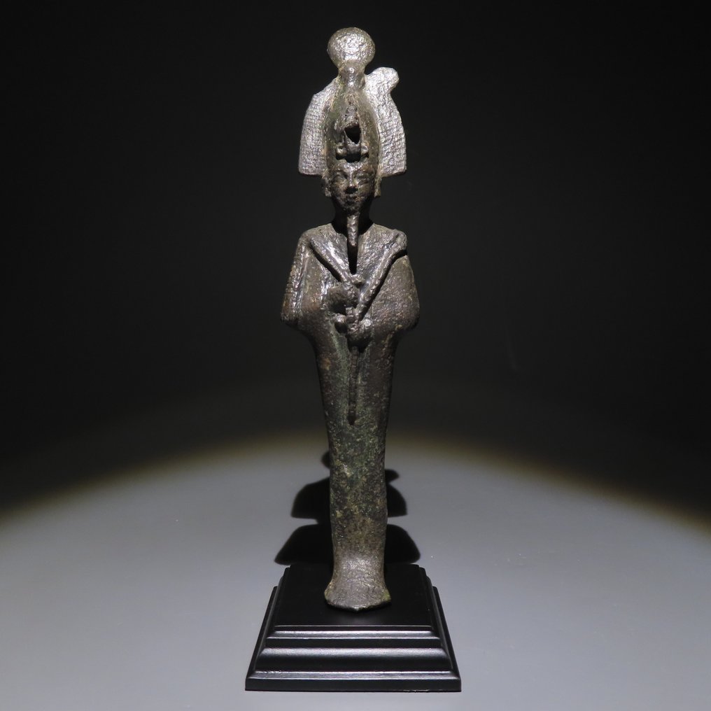 Αρχαία Αιγυπτιακή Μπρούντζος Εικόνα θεού Osiris. Τελευταία Περίοδος, 664 – 332 π.Χ. Ύψος 19 εκ. #1.0