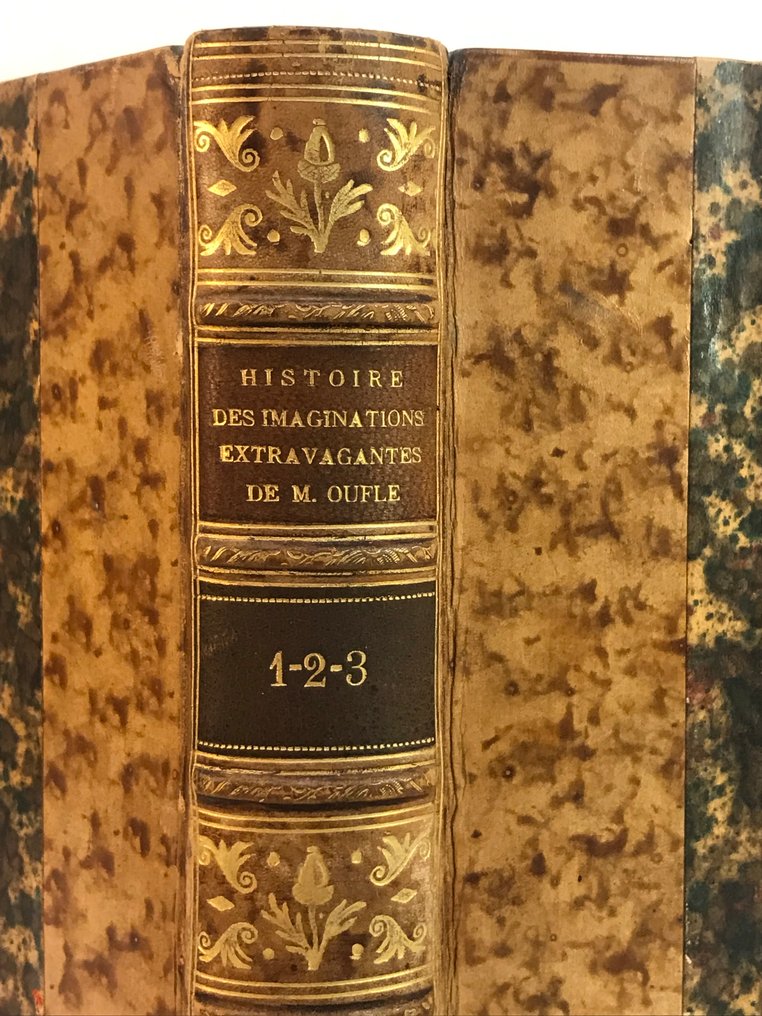 Abbé Laurent Bordelon - L'Histoire des Imaginations Extravagantes de Monsieur Oufle. [Reliure signée Dervois] - 1754 #3.2