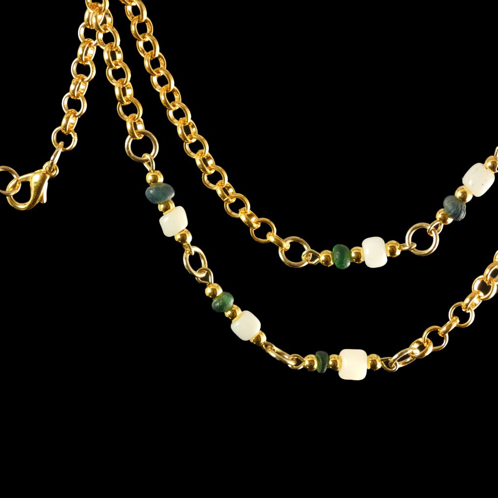 古羅馬 羅馬玻璃珠項鍊 #4.3