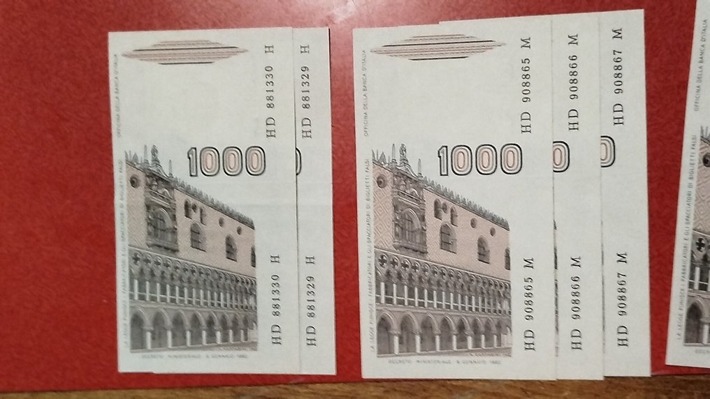 Ιταλία. - 46 x 1000 Lire 1982 - Pick 109a (χωρίς τιμή ασφαλείας) #3.2