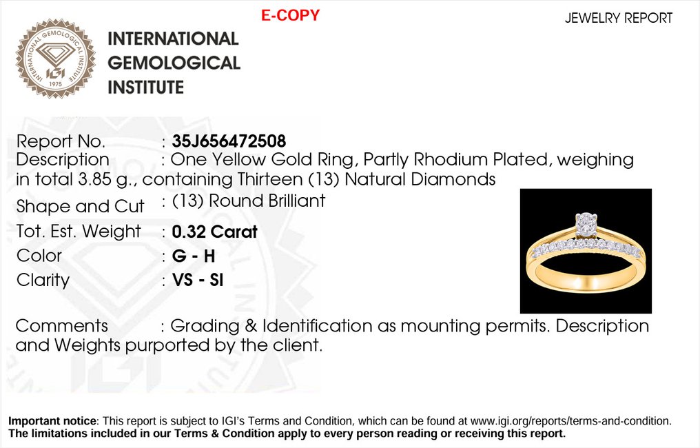 Gyűrű - 18 kt. Sárga arany, Ródiumozott -  0.32ct. tw. Gyémánt (Természetes) - Maison d'Anvers #1.0