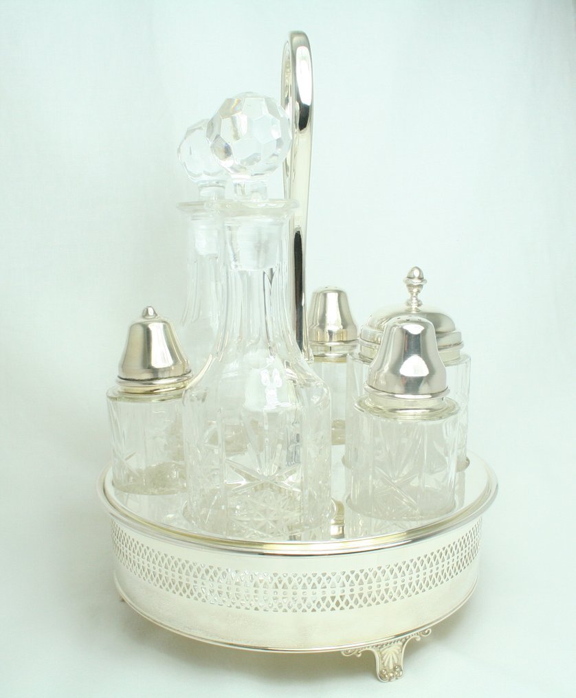 Greggio - Menage (7) - .800 Silber - Gewürzhalter-Set #2.1