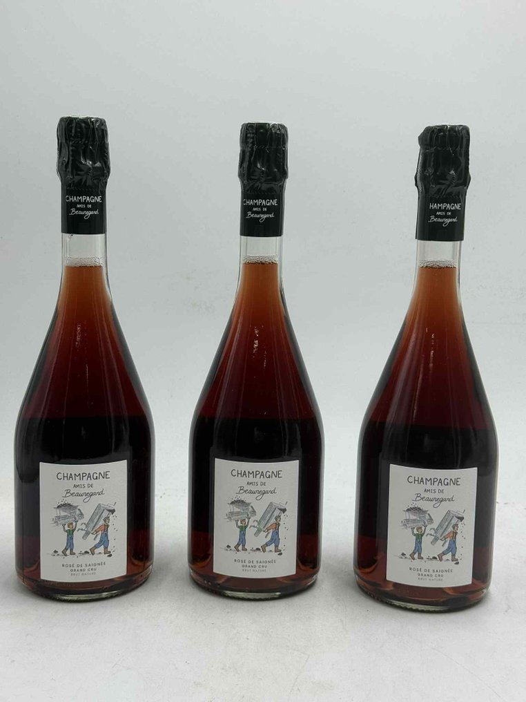 Amis de Beauregard, Rosé de Saignée Grand Cru - Champagne Brut Nature - 3 Pullot (0.7 L) #1.0