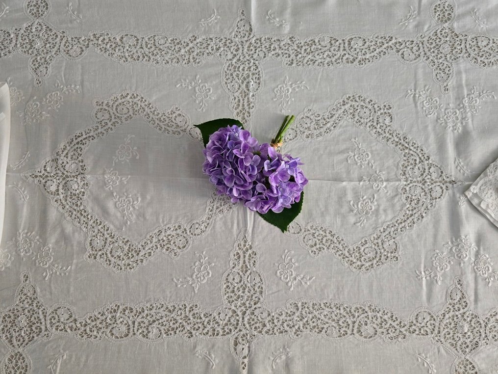 Toalha de mesa - 280 cm - 180 cm - toalha de mesa bordada à mão #4.3