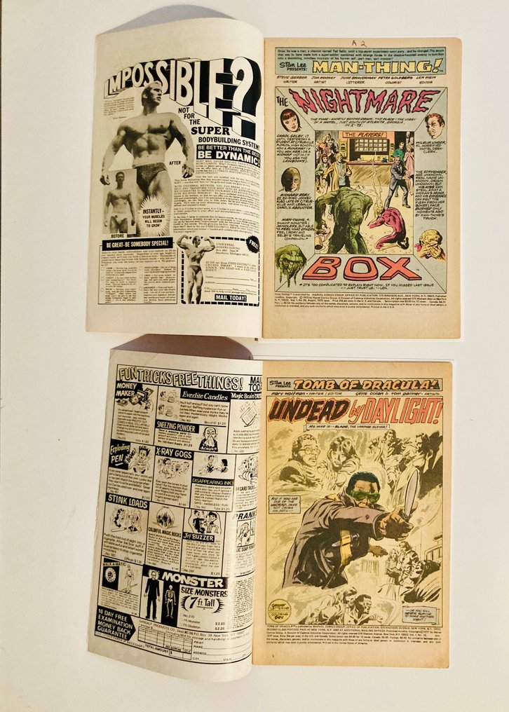 Marvel Comics #19 #20 #58 - Horror Comics Various Titles - - 1st Morbius solo story / solo Blade Issue - 4 Comic - EO - 1972/1977 #4.3