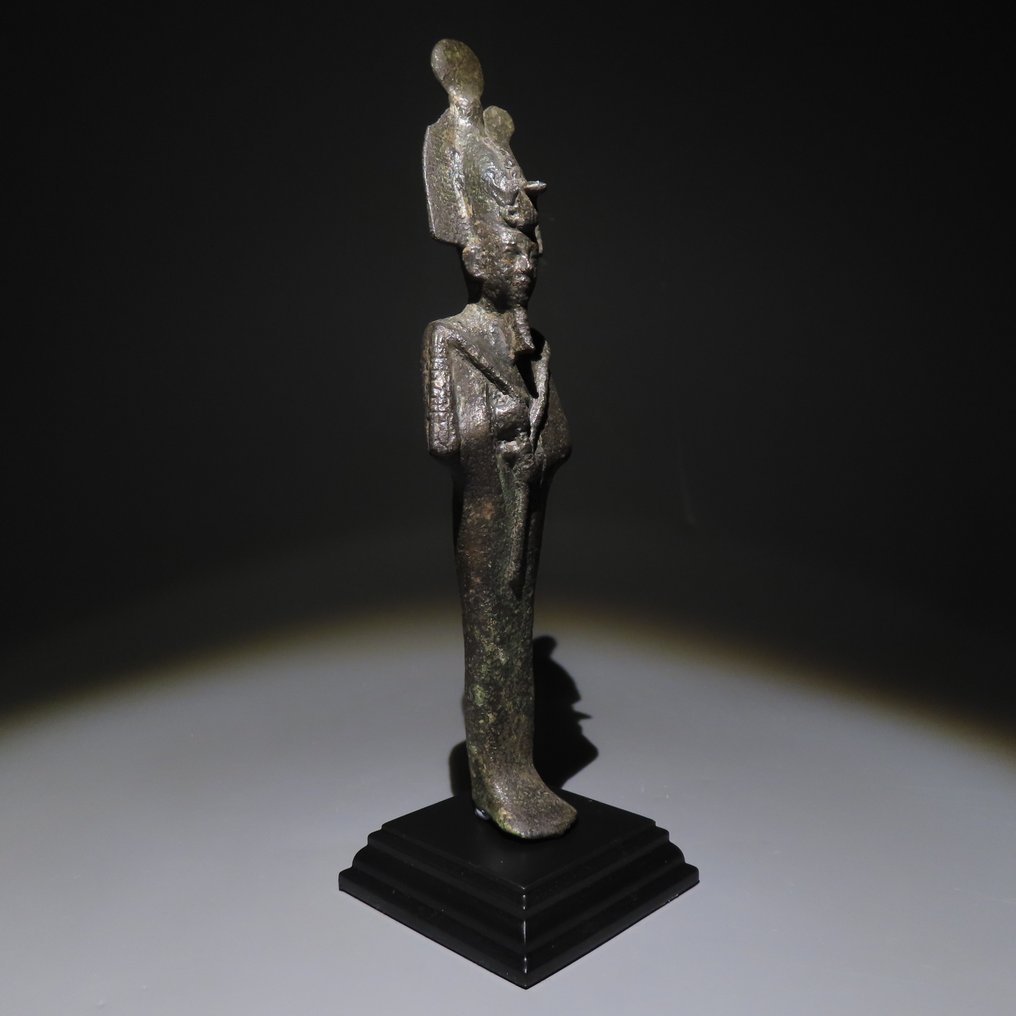 Αρχαία Αιγυπτιακή Μπρούντζος Εικόνα θεού Osiris. Τελευταία Περίοδος, 664 – 332 π.Χ. Ύψος 19 εκ. #1.0