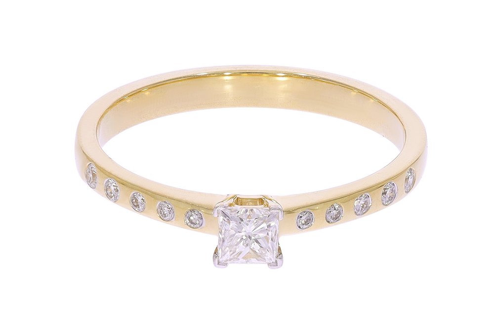 Δαχτυλίδι - 18 καράτια Κίτρινο χρυσό, Επενδυμένο με ρουθήνιο -  0.33ct. tw. Διαμάντι (Φυσικό) - Διαμάντι - Maison d'Anvers #1.0