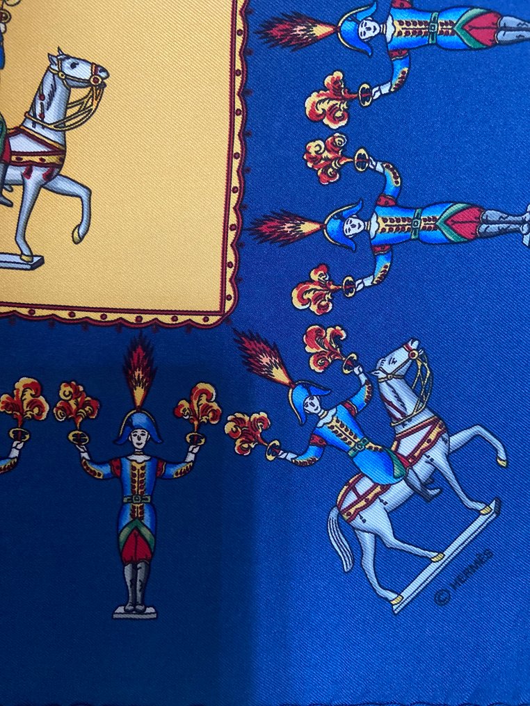 Hermès - " Les Artificiers" by Michel Duchene 1987 Rare - Sciarpa #4.3