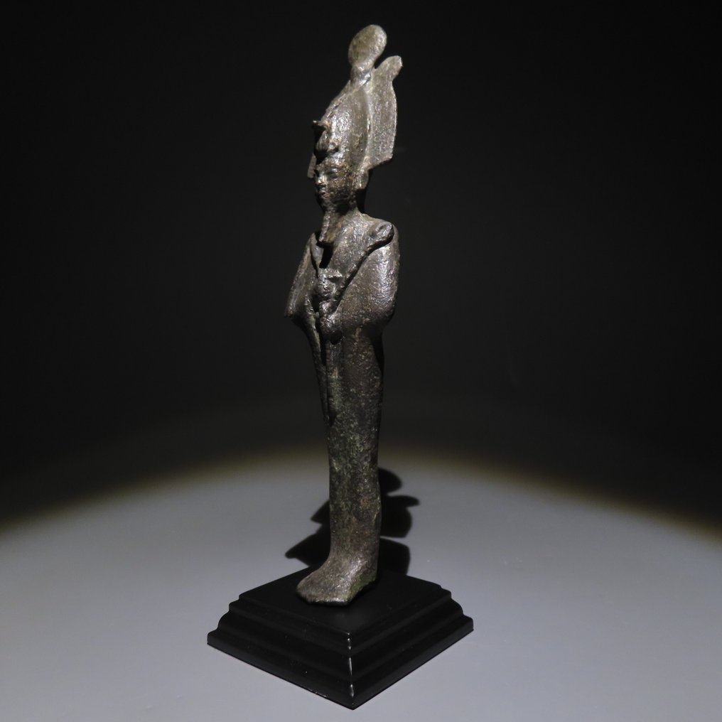 Αρχαία Αιγυπτιακή Μπρούντζος Εικόνα θεού Osiris. Τελευταία Περίοδος, 664 – 332 π.Χ. Ύψος 19 εκ. #2.1
