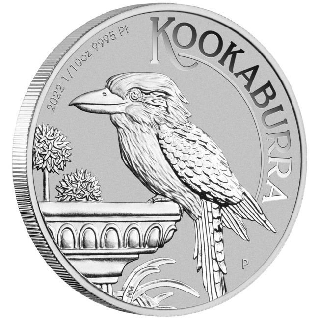 Australia. 2022 1/10 oz $15 AUD Australian Platinum Kookaburra Coin BU (In Capsule) #1.0