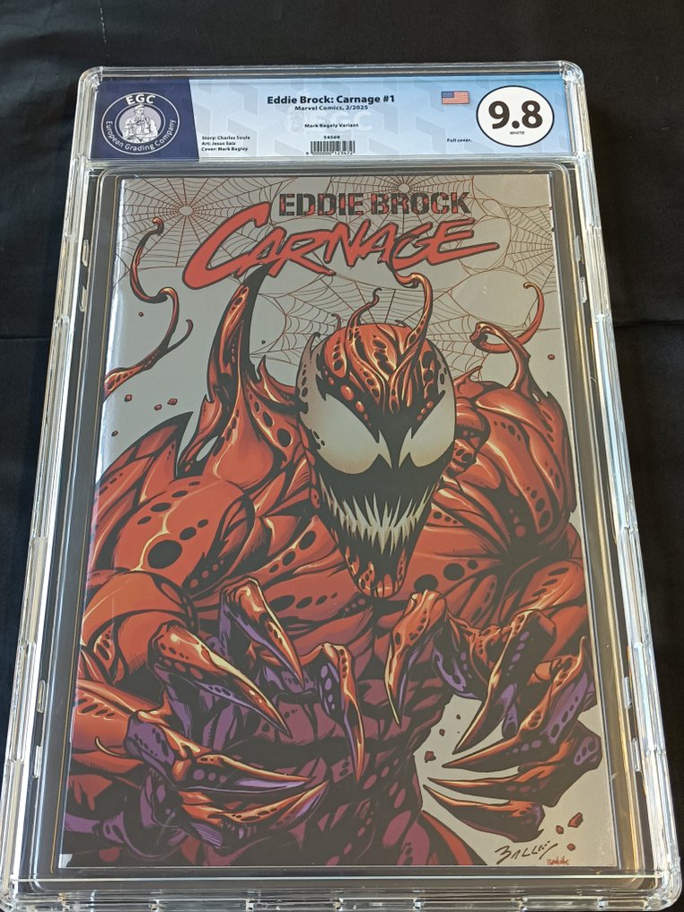 Eddie Brock: Carnage #1 - Mark Bagley Foil Variant - EGC 9.8 - 1 Graded comic - Első kiadás - 2025 #1.0
