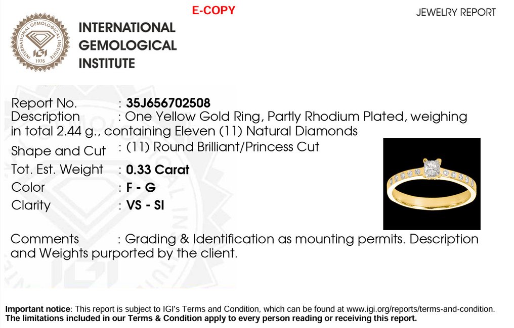 Δαχτυλίδι - 18 καράτια Κίτρινο χρυσό, Επενδυμένο με ρουθήνιο -  0.33ct. tw. Διαμάντι (Φυσικό) - Διαμάντι - Maison d'Anvers #1.0