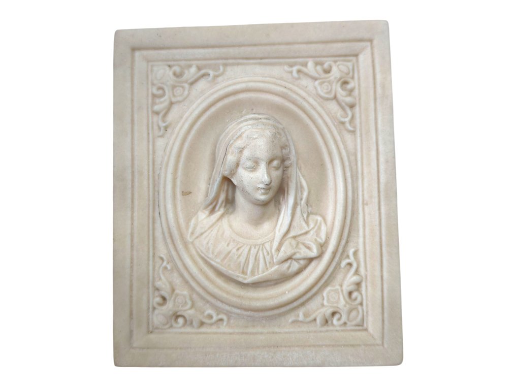 Devotional ornate frame - Virgin Mary - Wood, Calcite - 1920-1930 #2.1