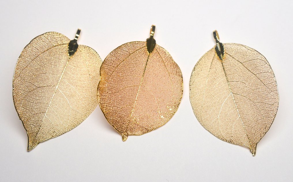 Real Leaf Skeletonized Pendant (Lot of 3 x pcs) - Pendant #1.0