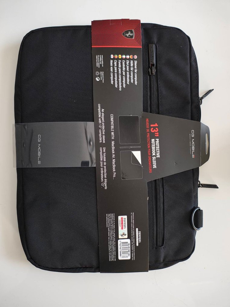 Bag - Ferrari - Ferrari 13″ Notebook Sleeve – Model FEURCSS13BK (Black) - 2022 #2.1