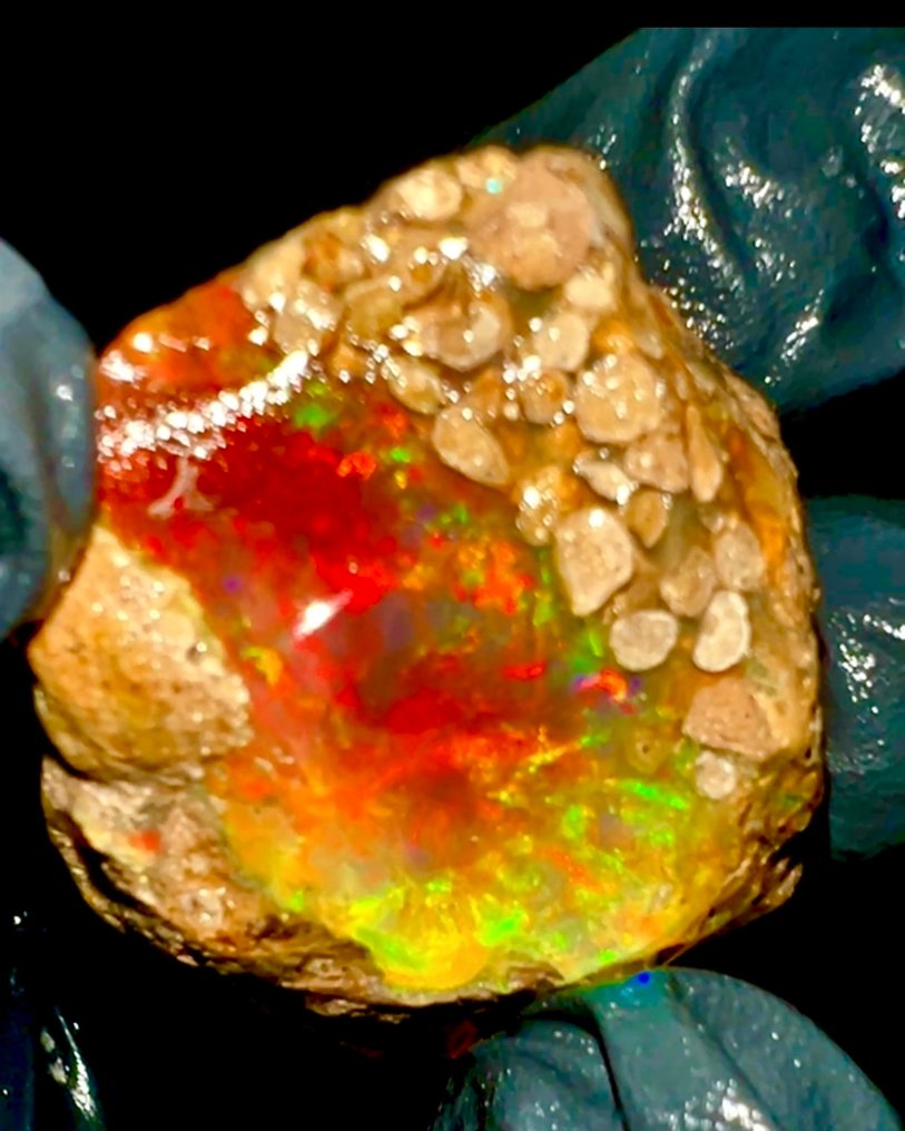 Φυσική κρυσταλλική όπλα AAA+++ - χωρίς επεξεργασία - 115 καράτια. Δείγμα - Ύψος: 40 mm - Πλάτος: 35 mm- 23 g - (1) #3.2