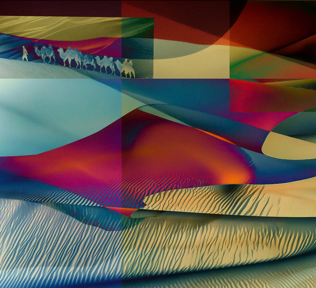Elena Paraskeva - Sahara Sand Dunes II (German Etching) - XL #1.0