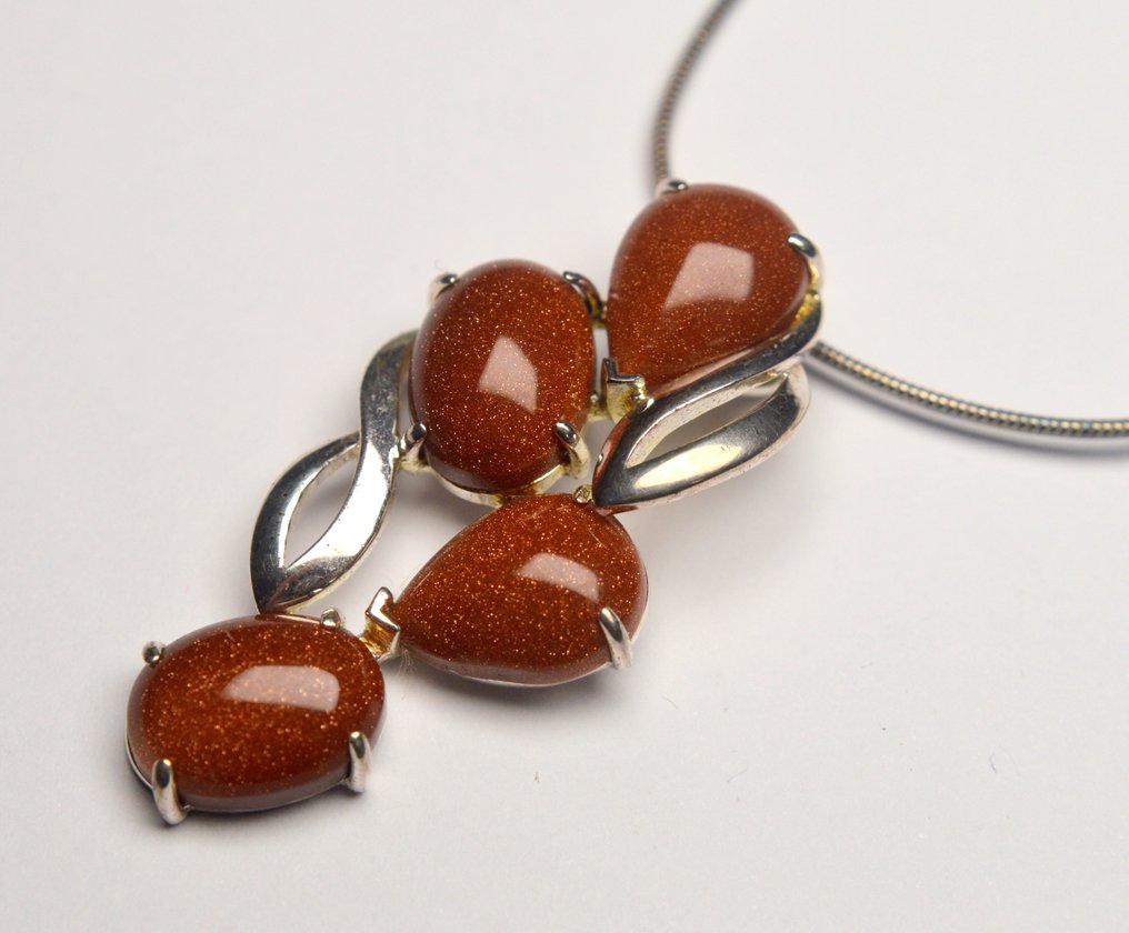 Argent 925 - Collier - Goldsand Agate #1.0