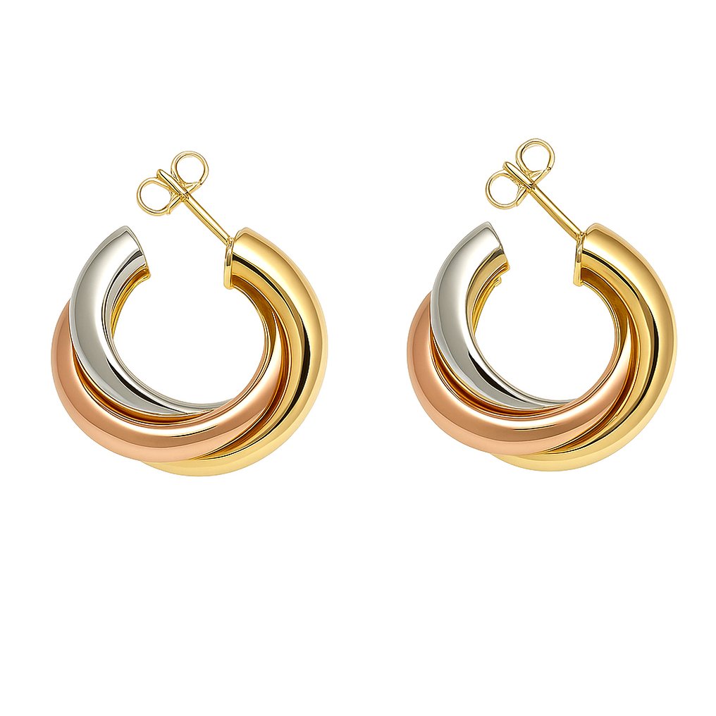 Boucles d'oreilles - 18 carats Or jaune, Or blanc, Or rose #1.0