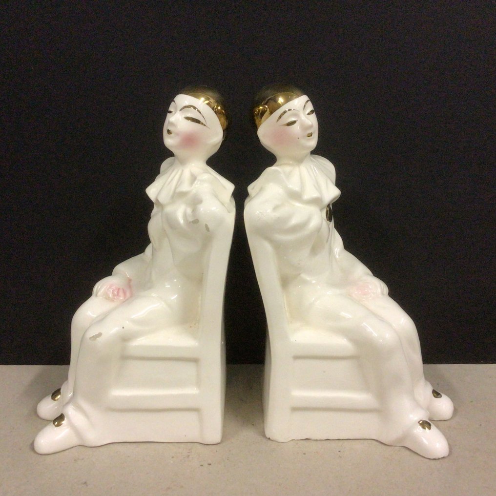 Suporturi laterale cărți (2) - Pierrot - Ceramică #1.0