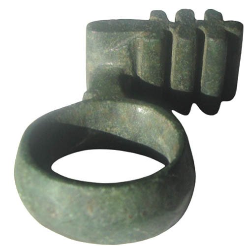 Αρχαίο ρωμαϊκό μπρούντζινο κλειδοθήκη 35 mm - 1η/3η αιώνα μ.Χ. - μεγάλη πατίνα Μέταλλο Μπρελόκ - 35 mm  (χωρίς τιμή ασφαλείας) #1.0