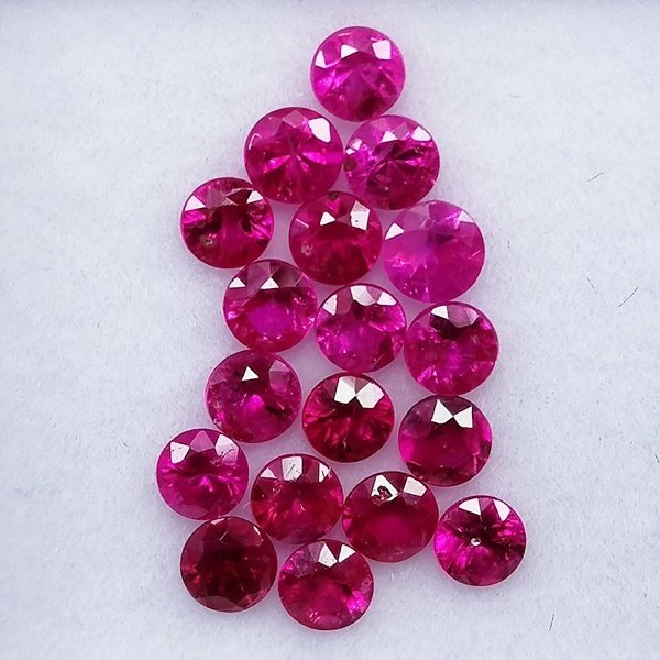 18 pcs  Κόκκινο Ρουμπίνι  - 2.21 ct - Instituto Gemólogico Español (IGE) - Μειονότητα #3.2