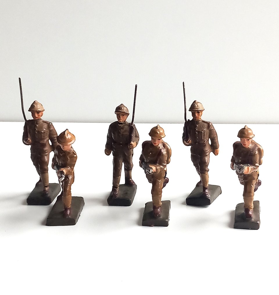 Lineol, Comansi, Hachette, Cherilea, Reamsa - Φιγούρα - Lot miniatuursoldaten Lineol en andere  (18) - Σύνθετο, Χάλυβας, Μόλυβδος, Πλαστικό #1.0