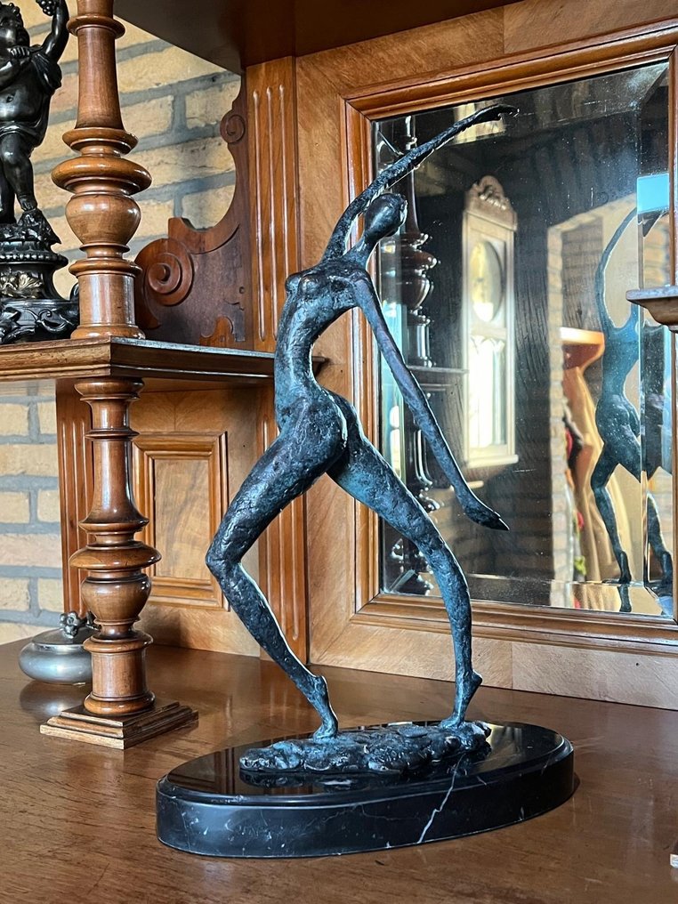 Miguel Fernando Lopez - Sculpture, Abstracte danseres - 34 cm - Bronze, Marble #3.2