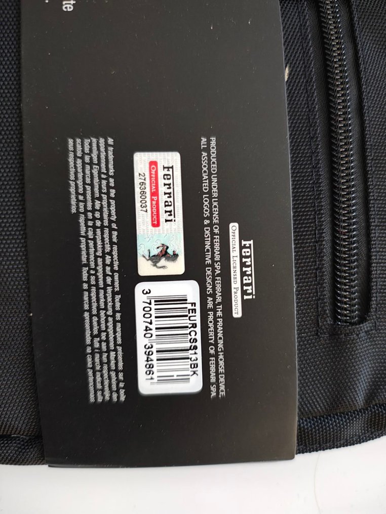 Bag - Ferrari - Ferrari 13″ Notebook Sleeve – Model FEURCSS13BK (Black) - 2022 #3.2