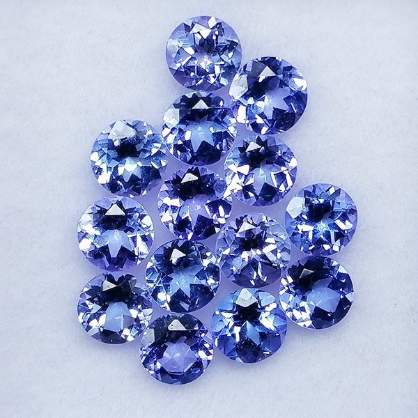 14 pcs Blue Tanzanite - 2.49 ct - Instituto Gemólogico Español (IGE) #1.0