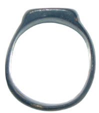 Μεσαιωνική, εποχή σταυροφόρων Μπρούντζος, Μεσαιωνικό δαχτυλίδι με χαραγμένο περίεργο και ενδιαφέρον σχέδιο στην επιφάνεια - 17 mm - αιώνες Δαχτυλίδι  (χωρίς τιμή ασφαλείας) #2.1