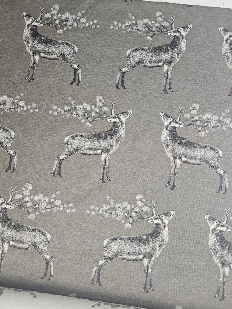 独家提花面料，由棉和美洲驼羊毛制成，饰有雄伟的鹿图案——提花 - 挂毯  - 200 cm - 140 cm #4.3