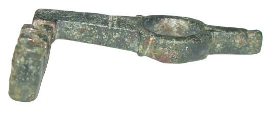 Ancient Roman bronze keychain - 40 mm - 1st/3rd centuries AD - large patina Metal Keyring - 40 mm (No reserve price) #2.1