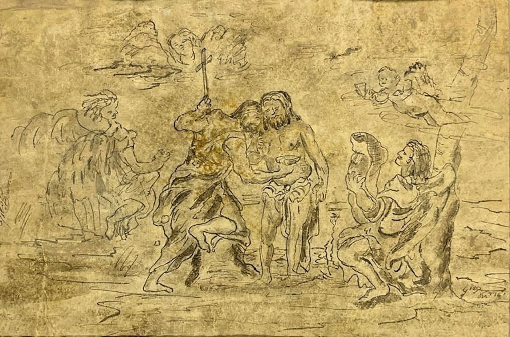 Pietro Bracci (1700-1773) - Battesimo di Cristo #3.2