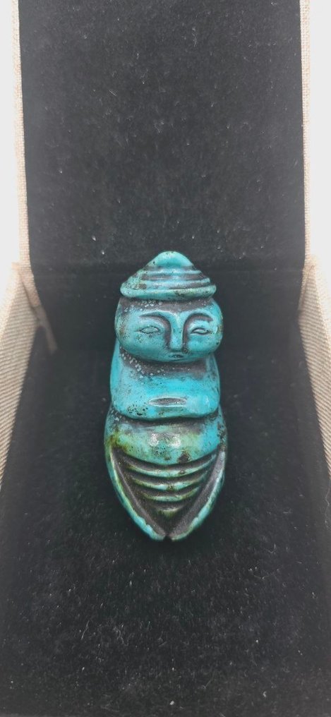 Amuleto bebe Groten Alien - 异星神祇 - 洪山文化 - 天然绿松石护身符 - 护身符 #1.0