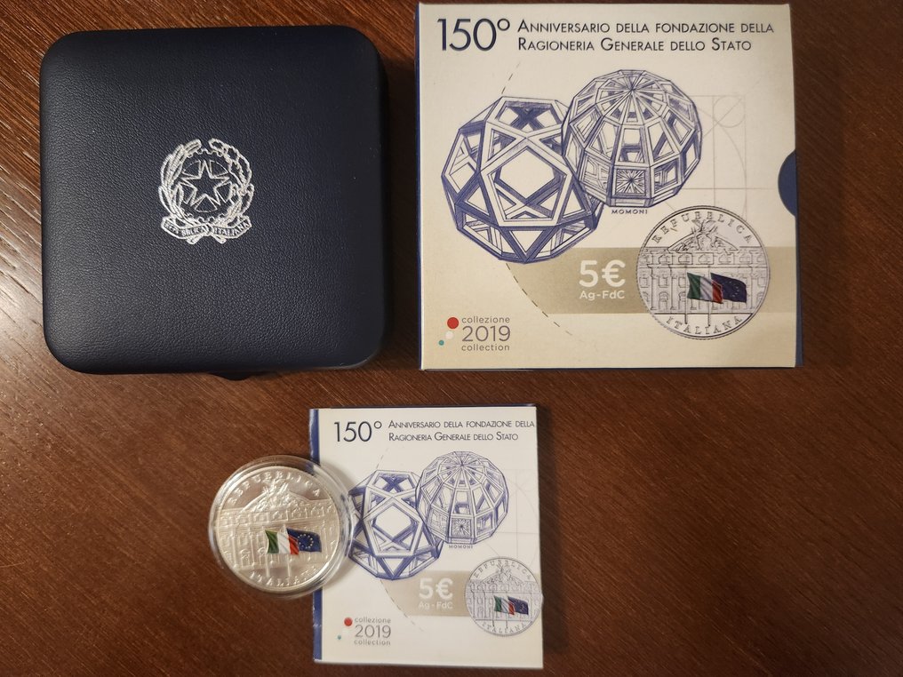 Italië. 5 Euro 2019 "Ragioneria Generale di Stato" Proof (Zonder minimumprijs) #3.2