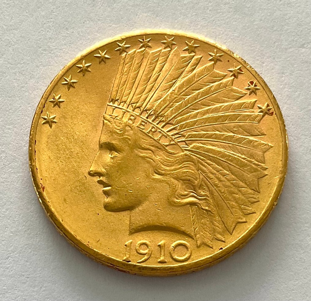 美國. 10 Dollars 1910 - Indian Head #1.0
