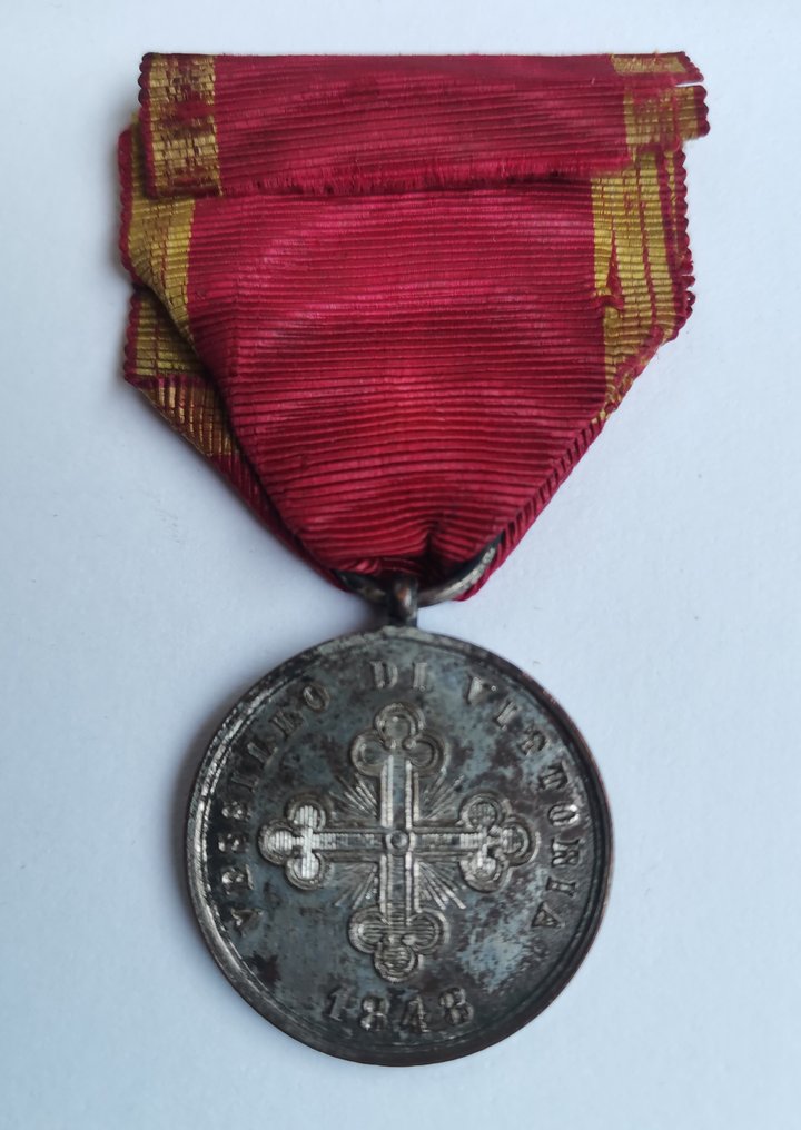 意大利 - 威尼斯的复兴运动 1848 - 军事勋章 - 胜利的旗帜 - 1848 #1.0