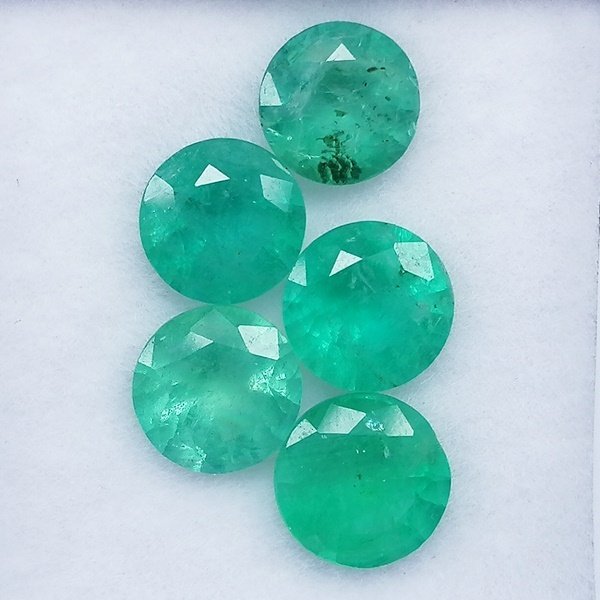 5 pcs Grün Smaragd - 3.40 ct - Instituto Gemólogico Español (IGE) - Minor Oil #3.2
