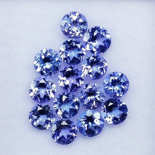 14 pcs Blue Tanzanite - 2.49 ct - Instituto Gemólogico Español (IGE) #1.0