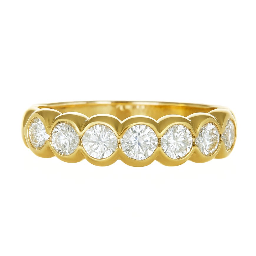 Ring - 18 karat Gull -  0.63ct. tw. Diamant (Naturlig)  #4.3