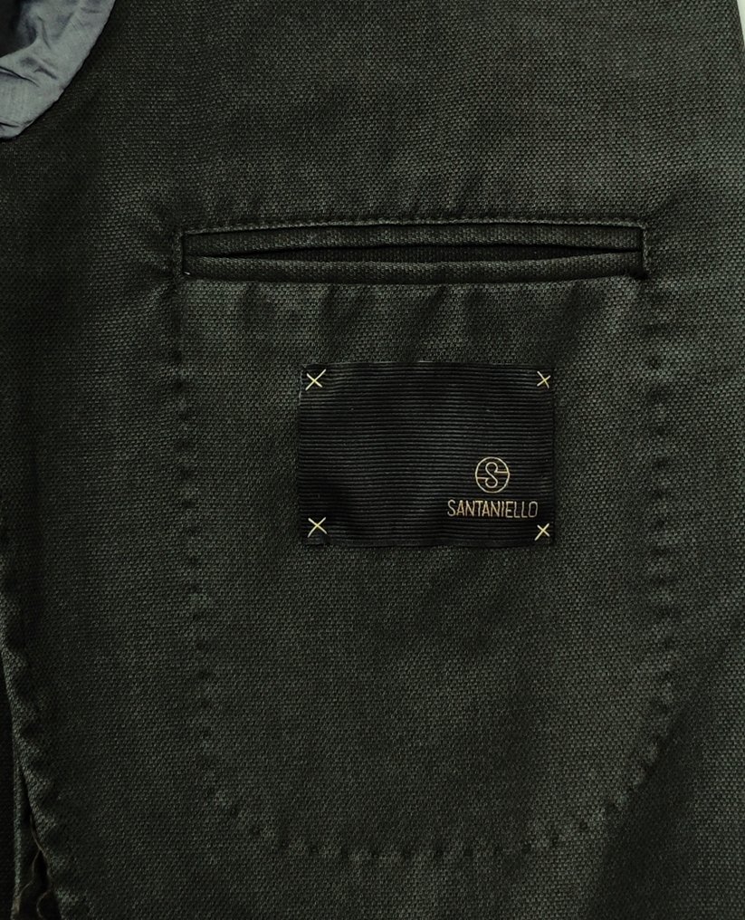 RRP 650€ SANTANIELLO Green Jacket Wool Handmade in Italy - 48 IT - Blazer - New with tags #4.3