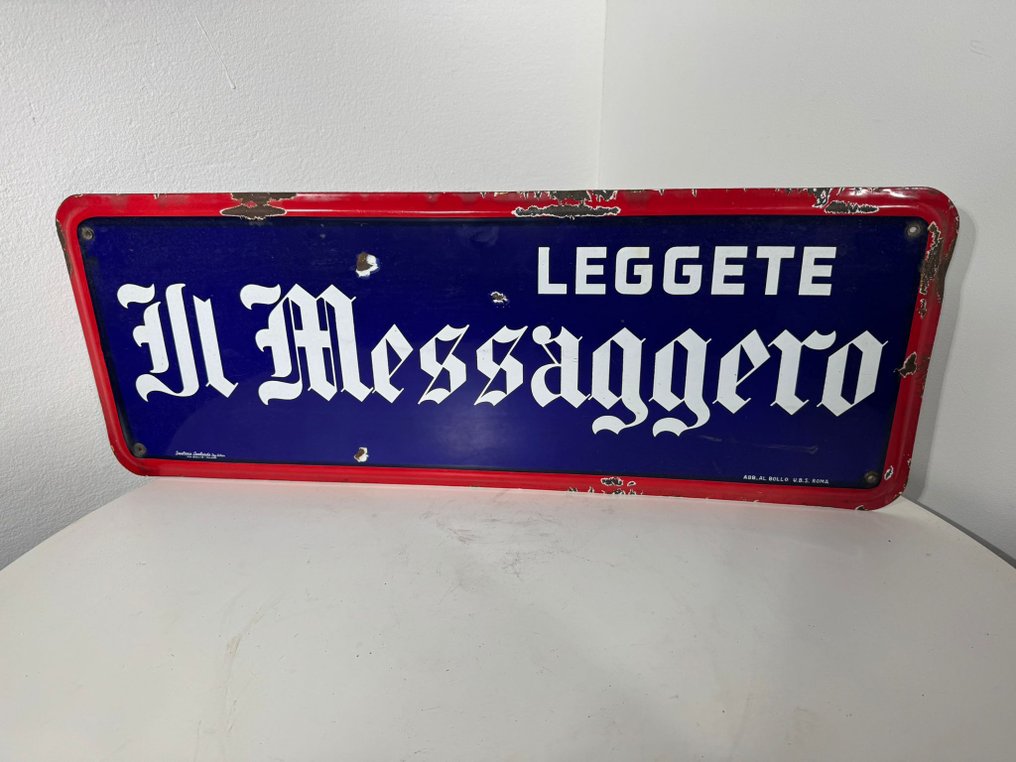 Smaltterie Lombarde - Read Il Messaggero - LEGGETE IL MESSAGGIERO - Sign - Enamel #1.0