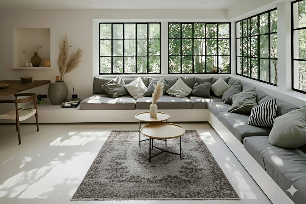 灰色复古 - 小地毯 - 205 cm - 115 cm - 带证书的手工制作 #3.2