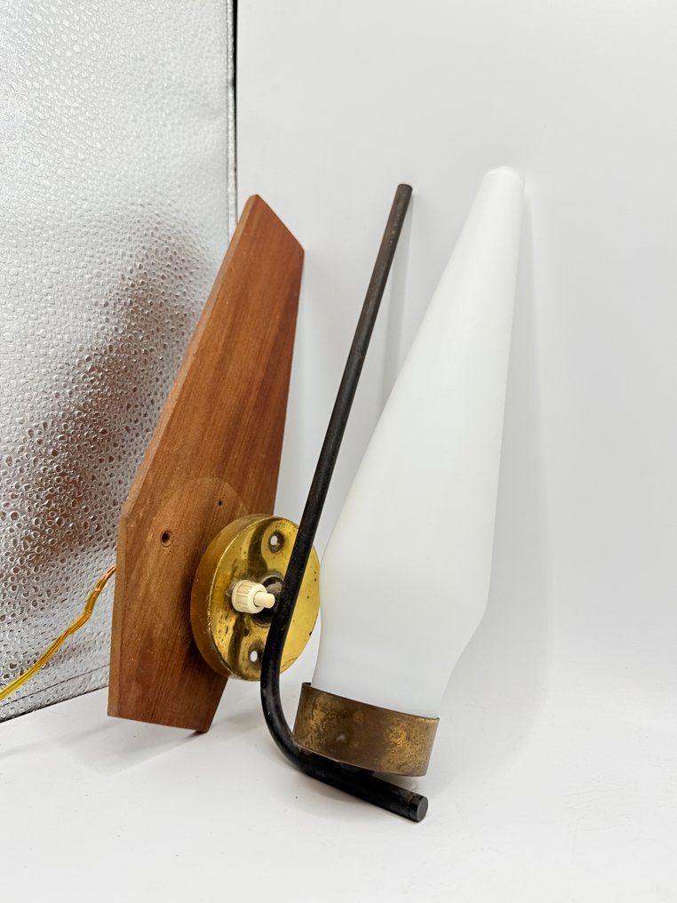 壁燈 (2) - 木, 鐵, 黃銅, 玻璃 - 瑞典设计 #2.1