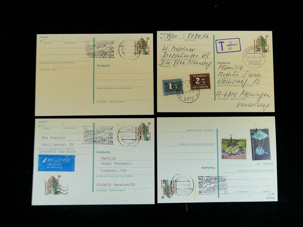 Alemania, República Federal 1989/1991 - Emitir certificados sobre la reunificación alemana. Aproximadamente 150-160 piezas. #4.3