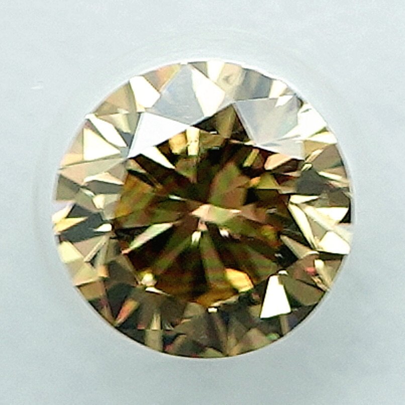 χωρίς τιμή ασφαλείας - 1 pcs Διαμάντι (Φυσικού χρώματος) - 0.33 ct - Στρογγυλό - Fancy intense Καφετί Κίτρινο - SI1 - International Gemological Institute (IGI) #3.2