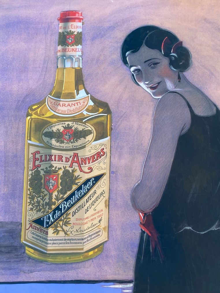 Vila - Imp. Marcel Picard - F.X. de Beukelaer Ses Liqueurs - década de 1970 #1.0